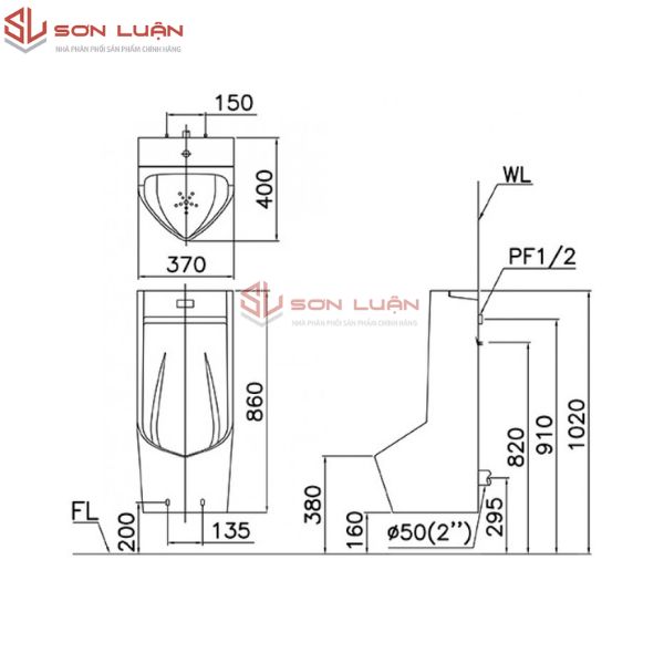 Bồn tiểu nam Caesar UA0283