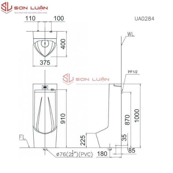 Bồn tiểu nam Caesar UA0284