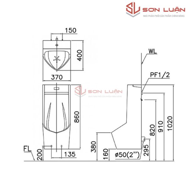 Bồn tiểu nam Caesar UMP0283