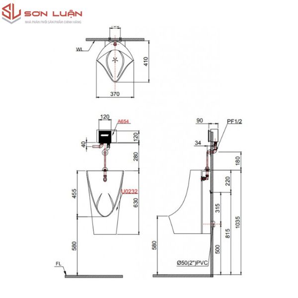 Bồn tiểu nam Caesar U0232