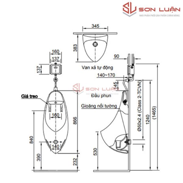 Bồn tiểu nam INAX AU-417V