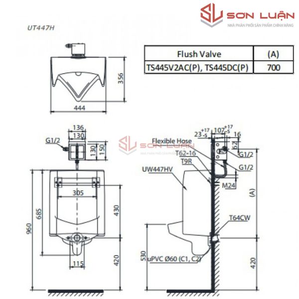 Bồn tiểu nam TOTO UT447HR