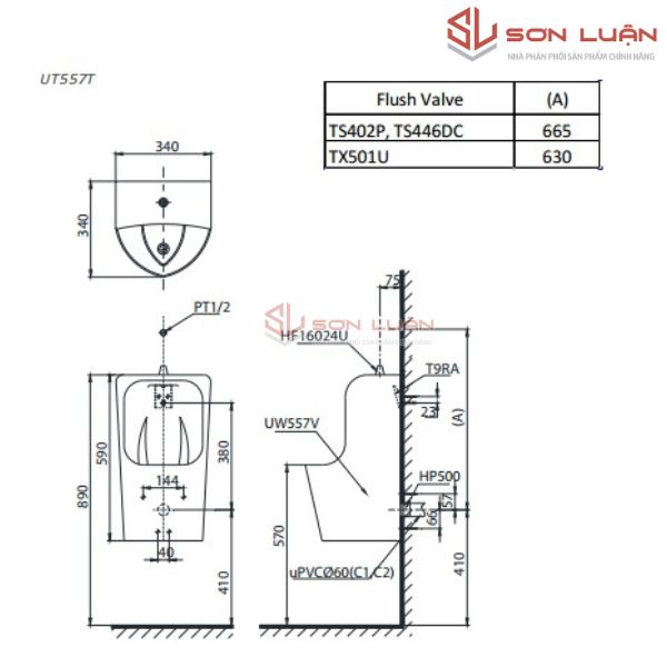 Bồn tiểu nam TOTO UT557T