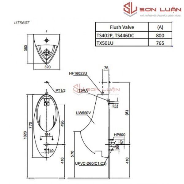 Bồn tiểu nam TOTO UT560T