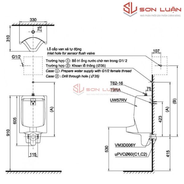 Bồn tiểu nam TOTO UT57S