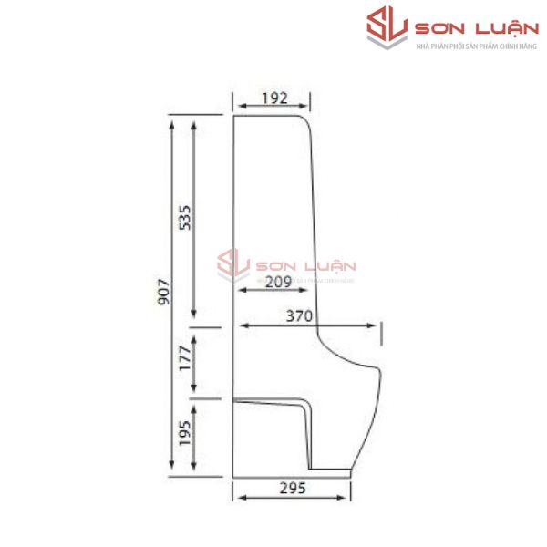 Bồn tiểu nam đặt sàn Viglacera BS604