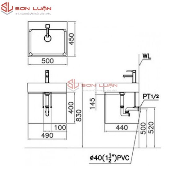 Chậu rửa mặt lavabo đặt bàn Caesar LF5253