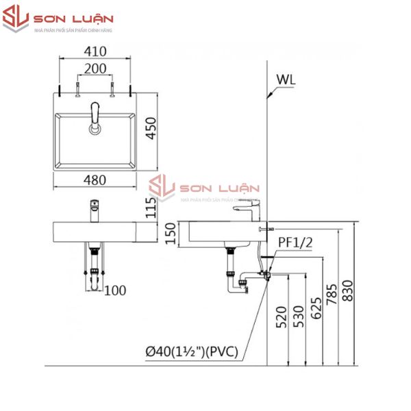 Chậu rửa mặt lavabo đặt bàn Caesar LF5263