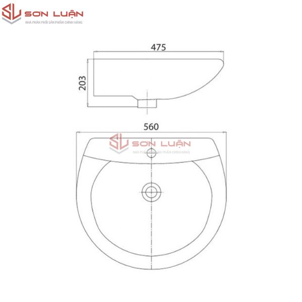 Chậu rửa mặt lavabo Viglacera BS409 + chân lửng bs502