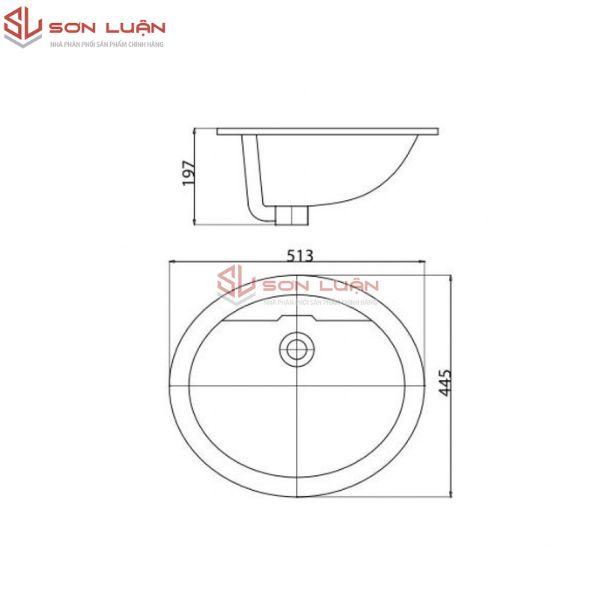 Chậu rửa mặt lavabo dương bàn đá Viglacera CD1