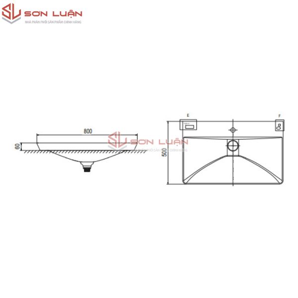 Chậu rửa mặt lavabo Viglacera CB68