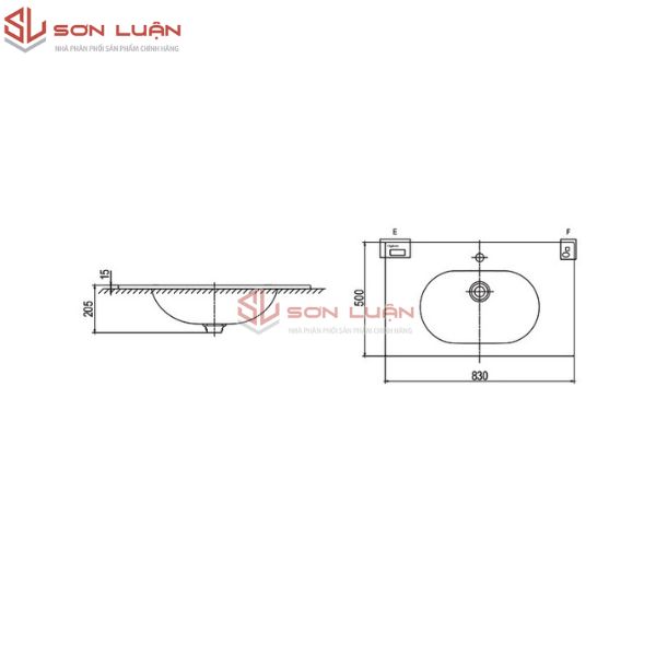 Chậu rửa mặt lavabo Viglacera CB69