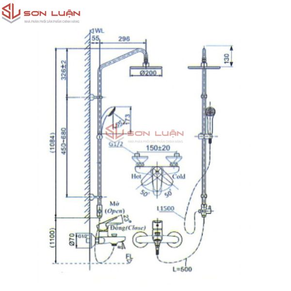 Sen cây nóng lạnh INAX BFV-1115S