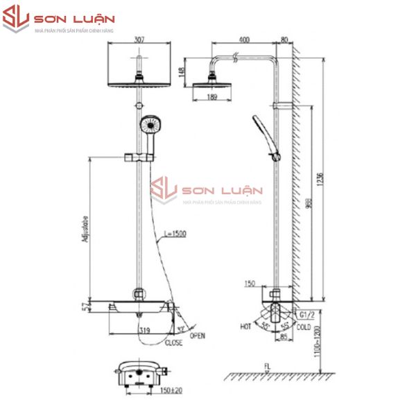 Sen cây nóng lạnh INAX BFV-615S-8C